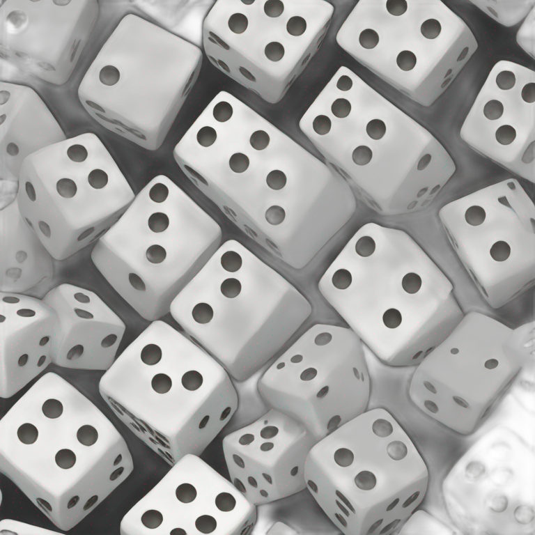 Black dice & white dice emoji