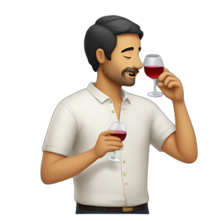 spanish person drinking wine emoji