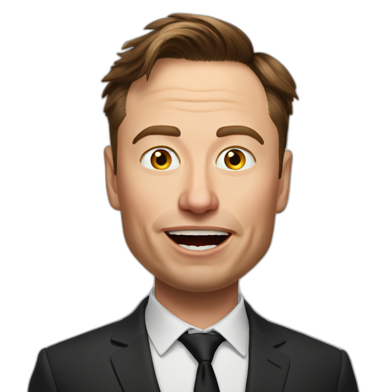 Russian pulled out of Elon Musk's mouth emoji