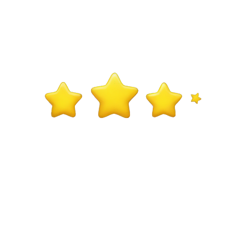 three yellow stars emoji