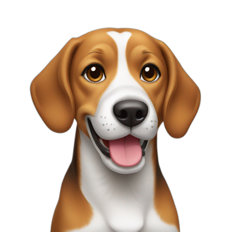 beagle dog smiling emoji