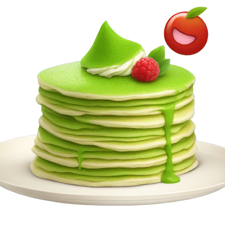 Matcha crepe cake emoji