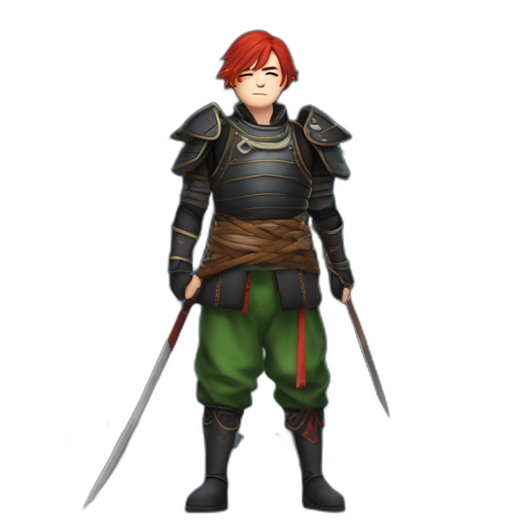 red-haired boy in armor emoji
