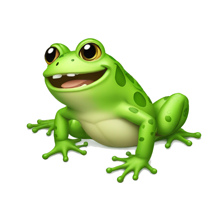 Happy frog emoji