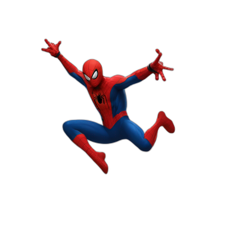 Spider-Man jumping off a building  emoji