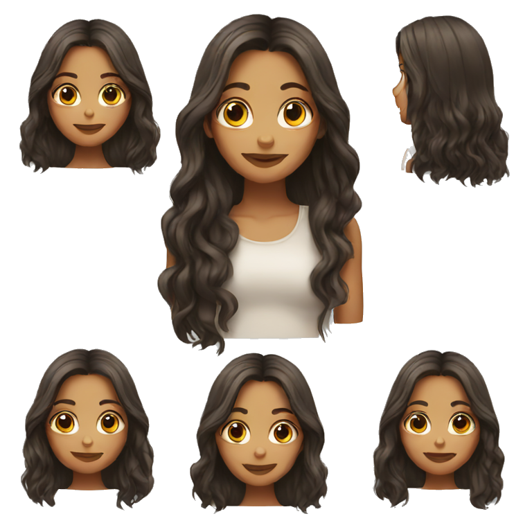 long hair girl emoji