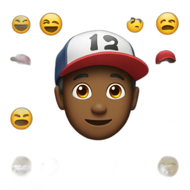 rizz emoji face with cap emoji
