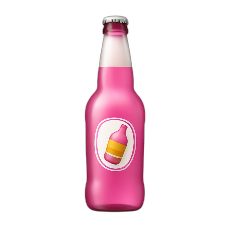 Pink Bottle beer emoji