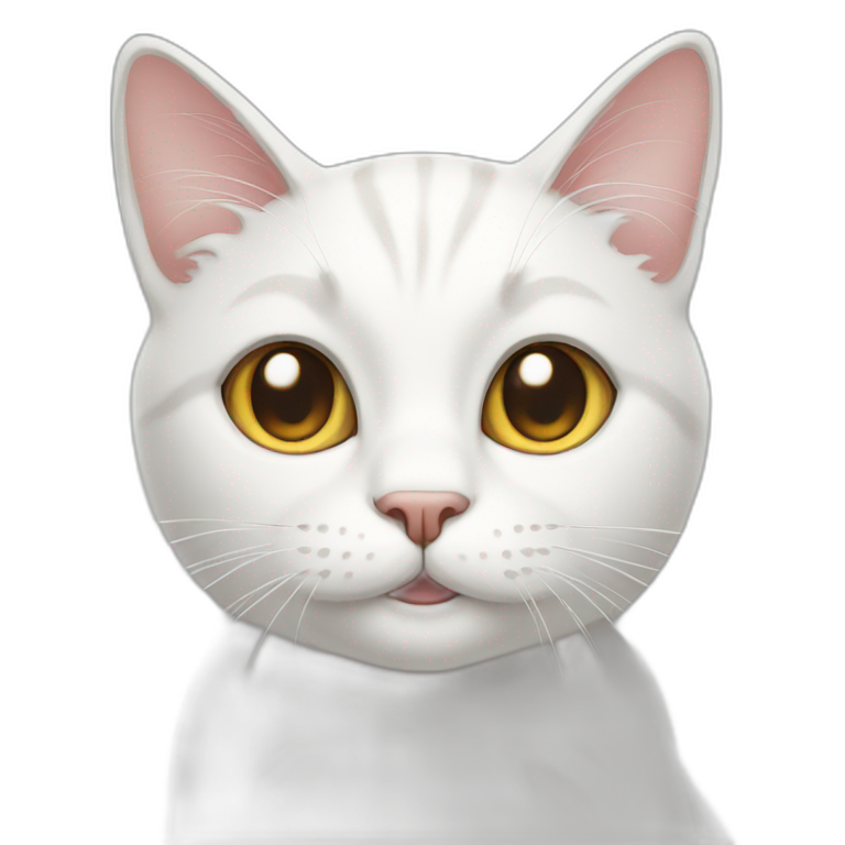 happy-white-cat emoji