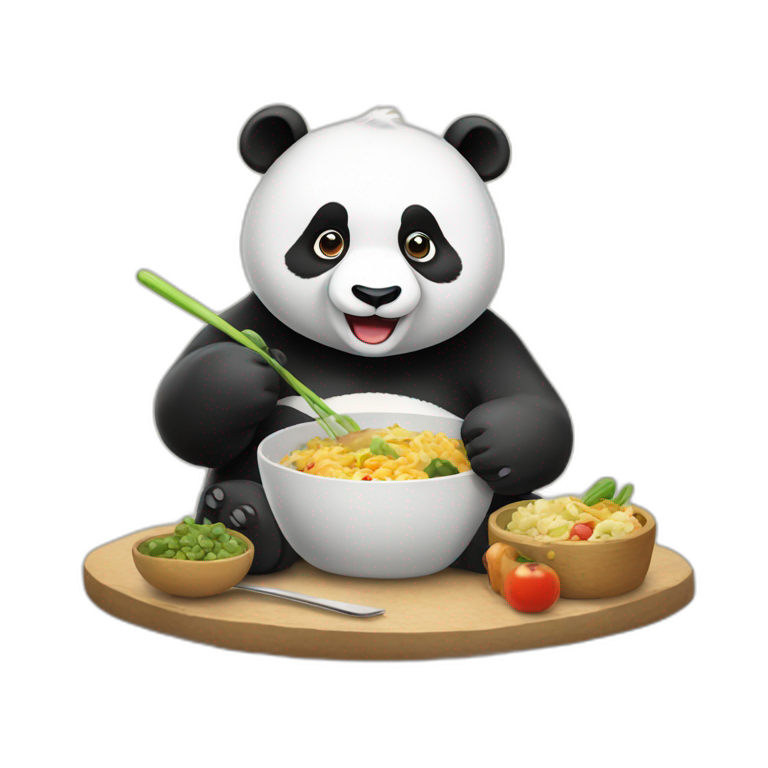 Panda en train de manger une personne emoji