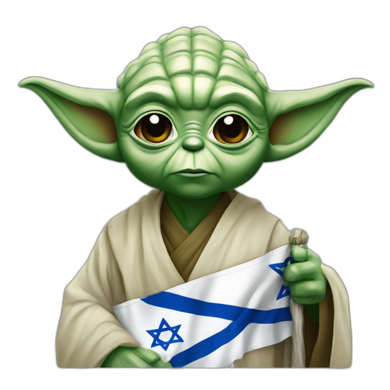 Yoda with Israel flag emoji