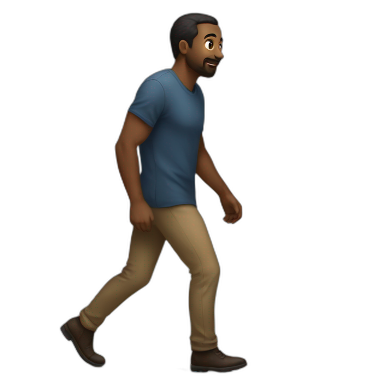Marcon walking sneaky emoji