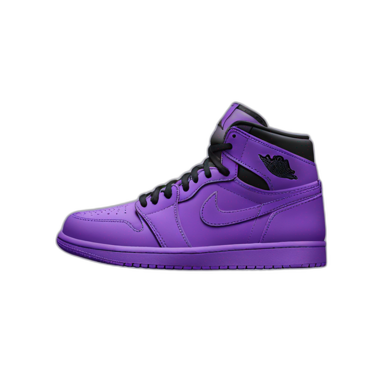 Nike jordan 1 purpule and black emoji