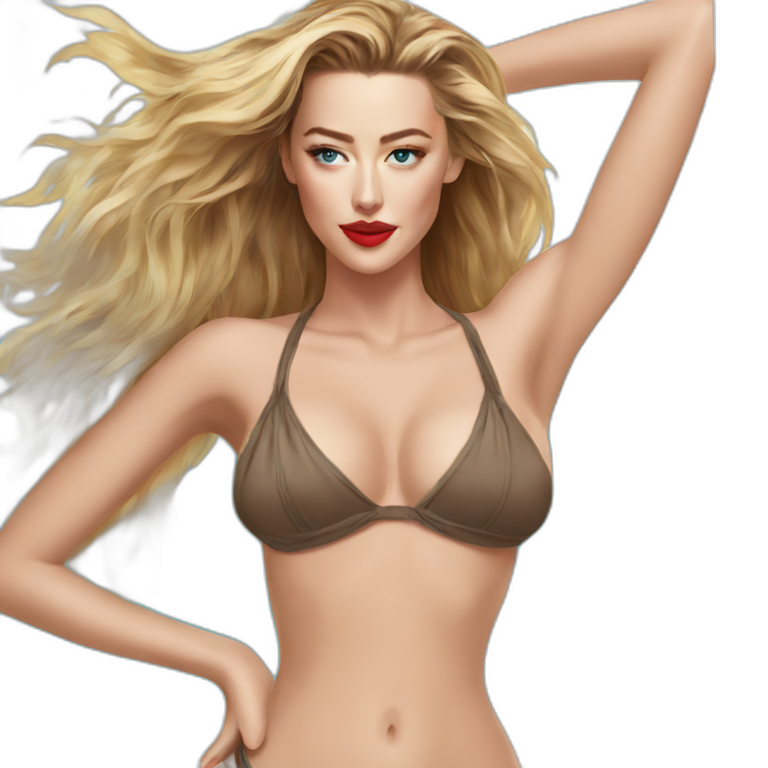 Amber Heard in bikini emoji