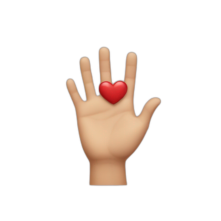Heart hand man emoji