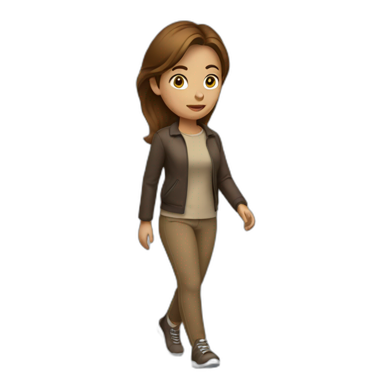 brown-hair-woman-walking emoji
