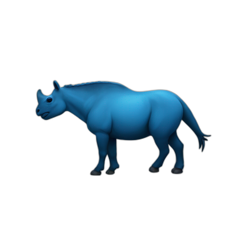 rinoceronte tshirt black and blue emoji