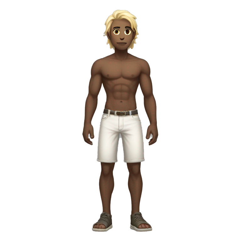 a game character showing his full body, white skin, male emoji