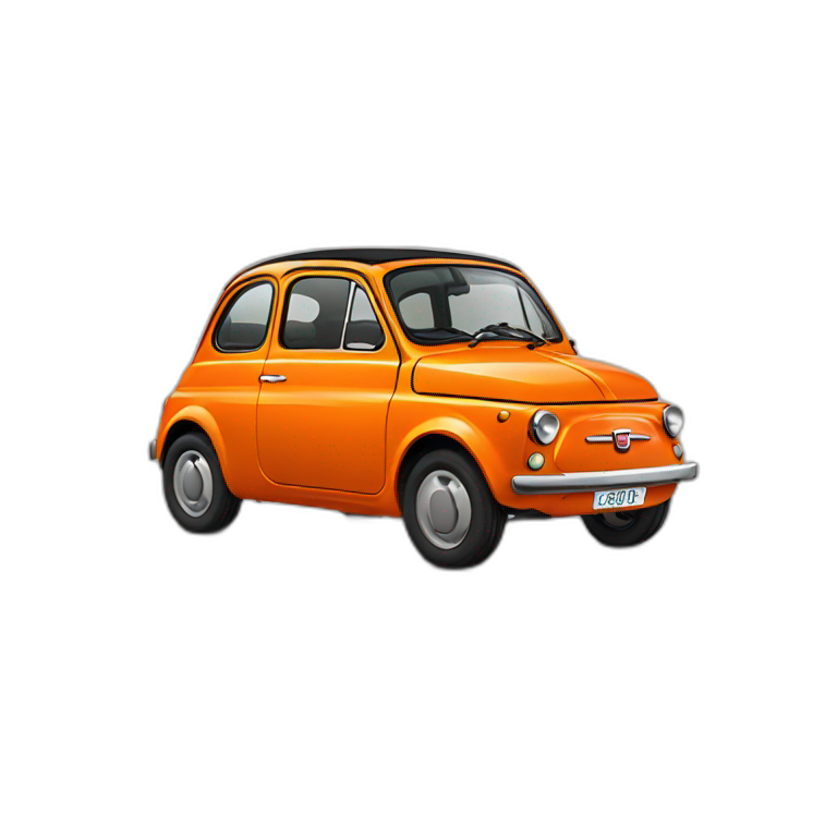 Fiat 500 orange emoji