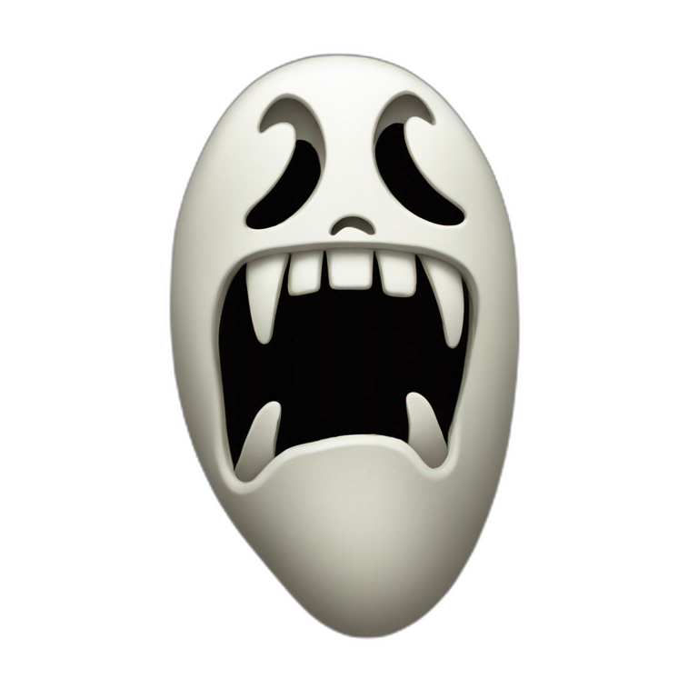 scream ghost face emoji