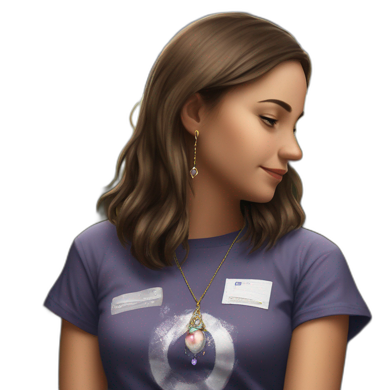 casual girl with jewelry emoji