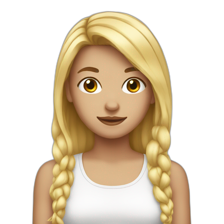 white teenage girl emoji