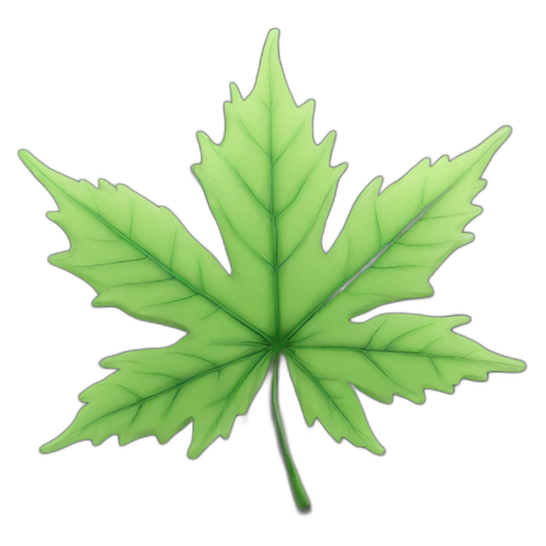 green japanese maple leaf emoji