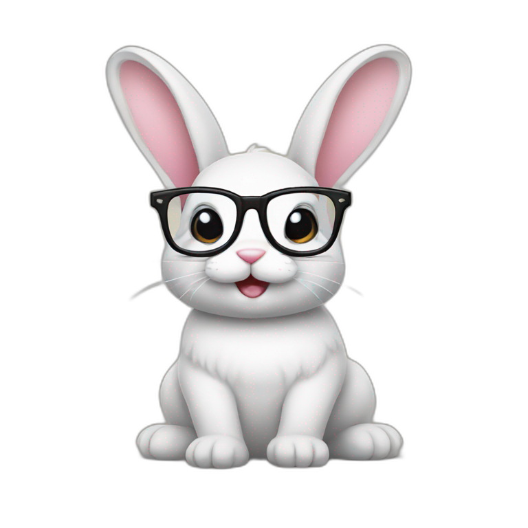 bunny and glasses emoji