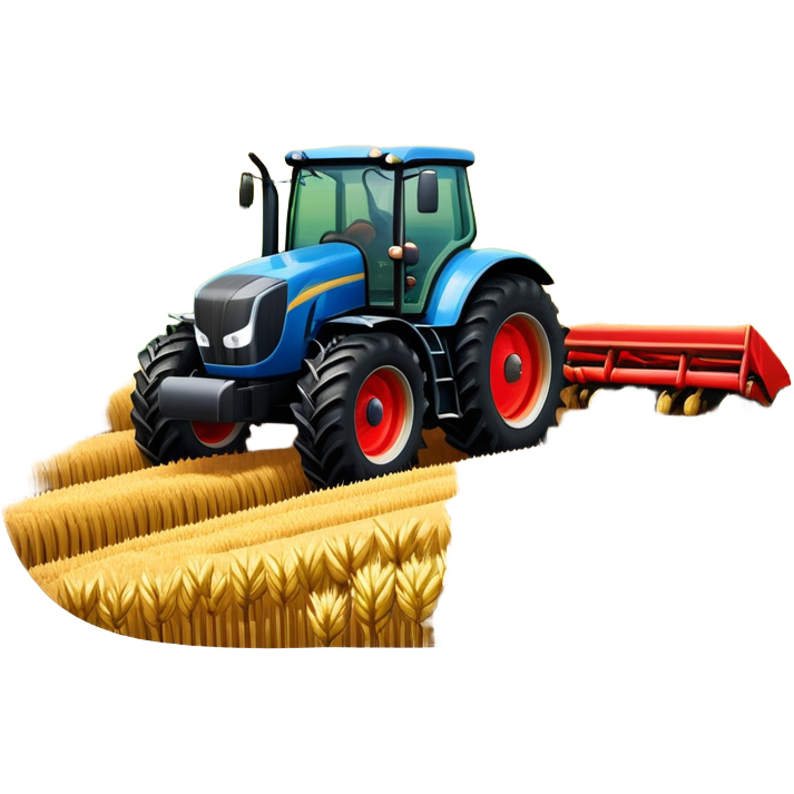 An icon representing a farming simulator, with a detailed tractor ...