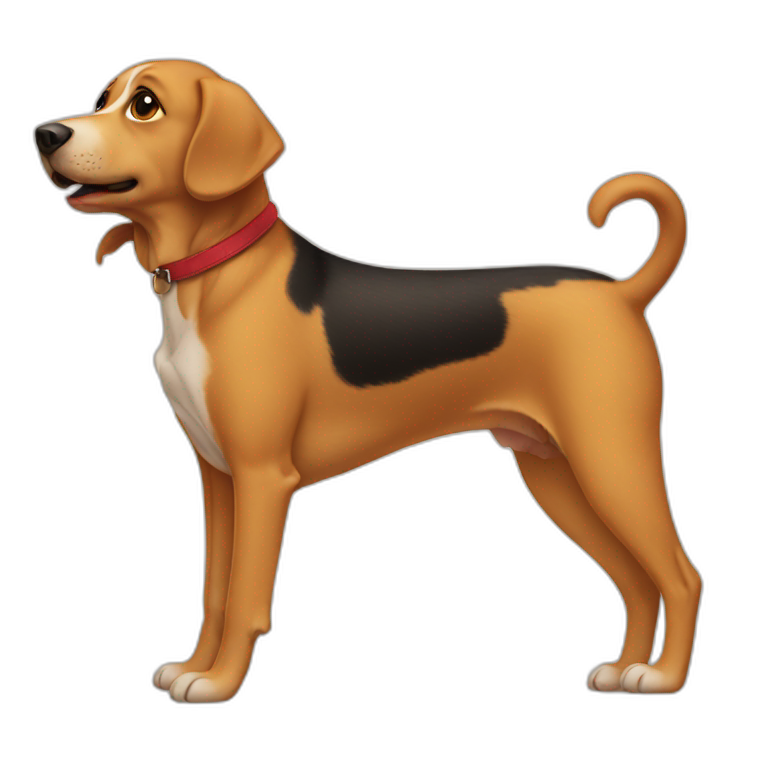 A dog without legs emoji