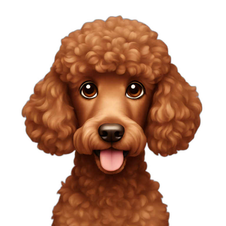brown poodle emoji
