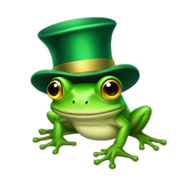 Magic frog with hat emoji