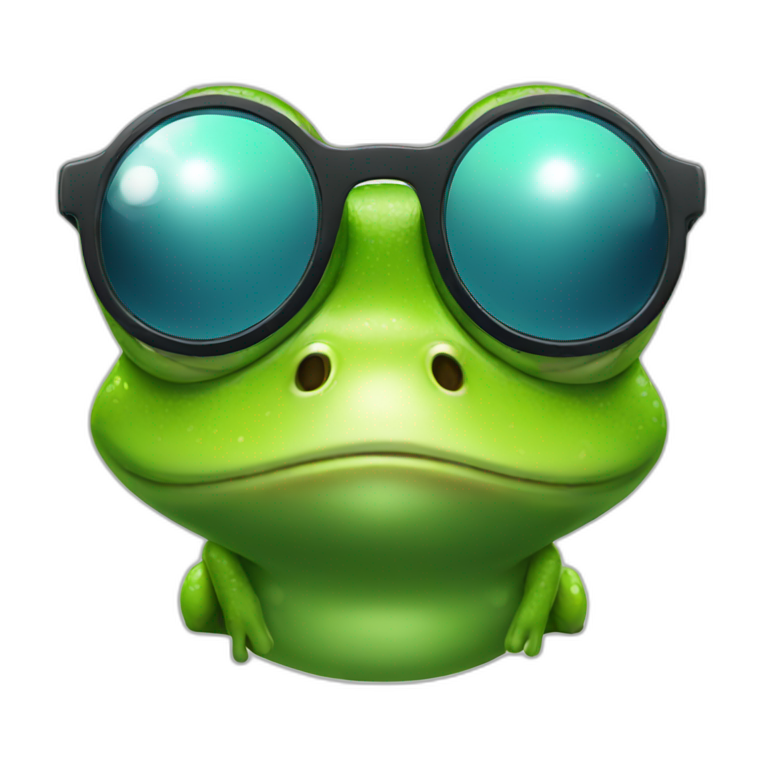 Frog with cool sunglasses emoji
