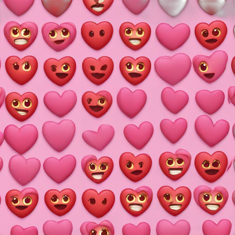 Valentine's day hearts emoji