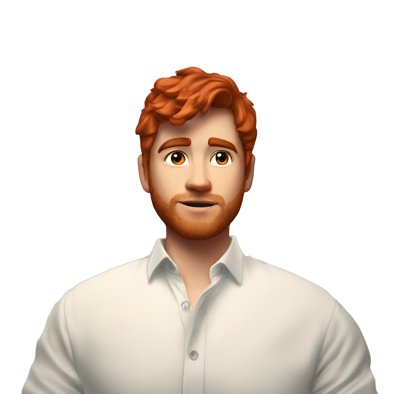 standing red haired boy portrait emoji