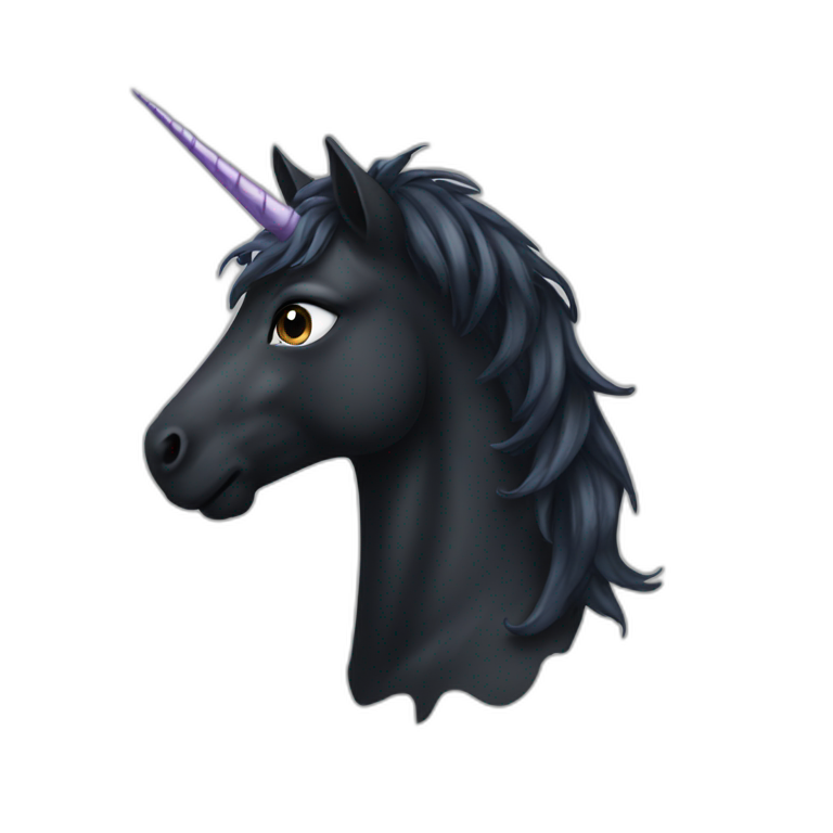black unicorn emoji