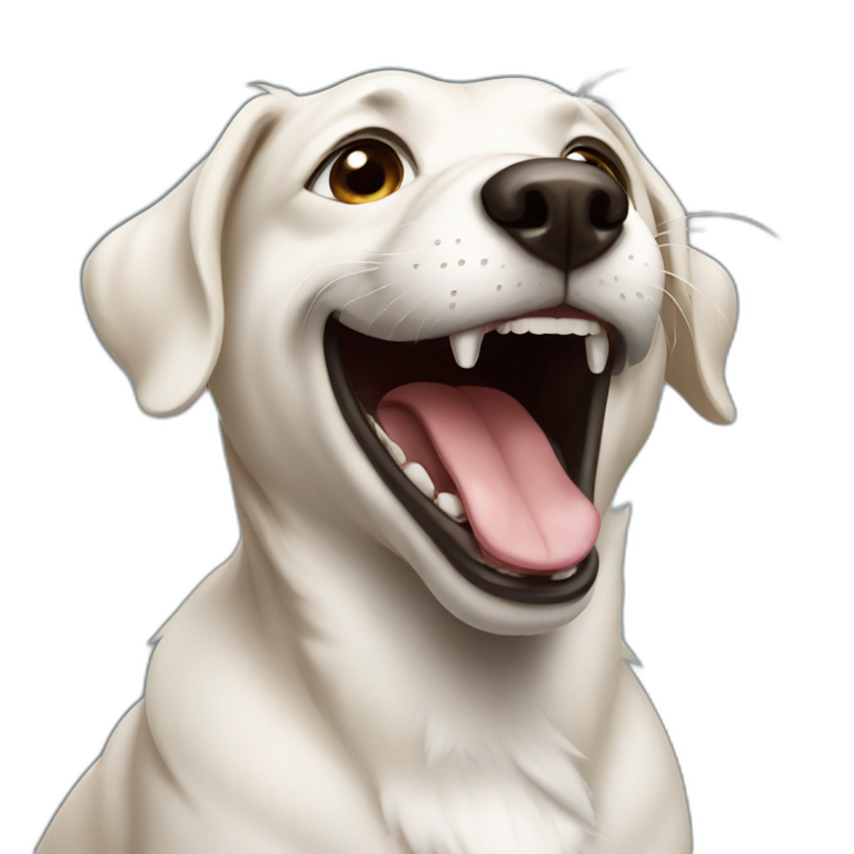 dog laughing emoji