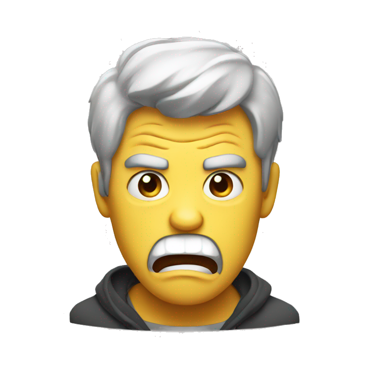 angry shocked man  emoji
