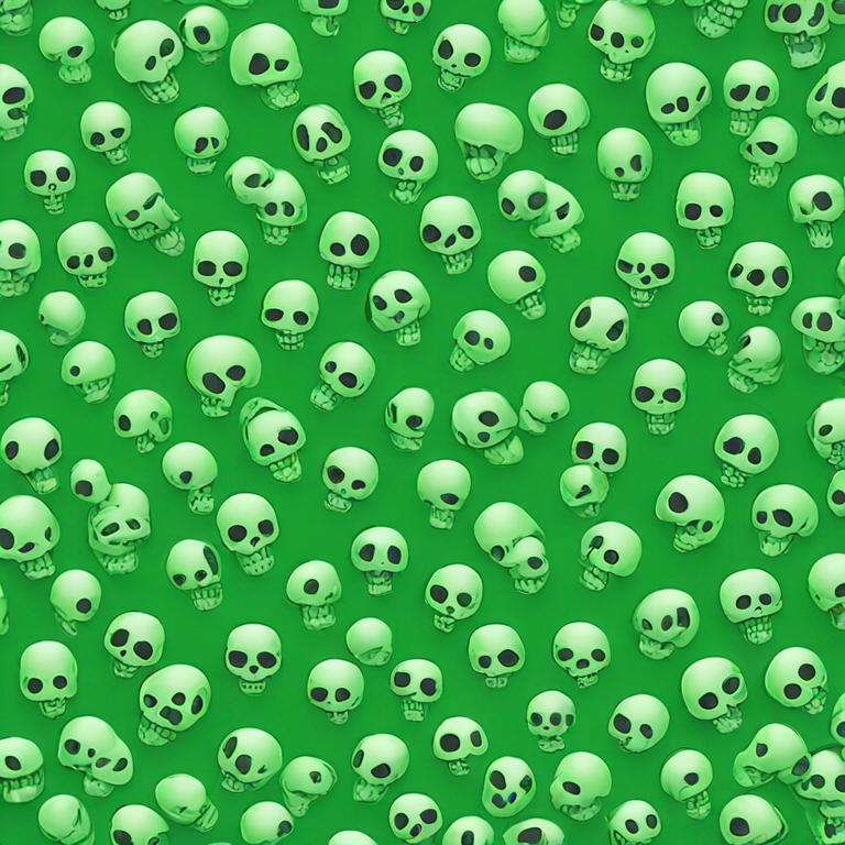 skull green and black emoji
