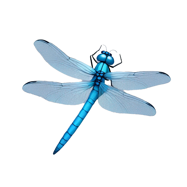 blue dragonfly emoji