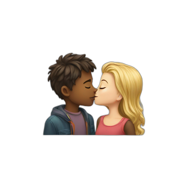 Boy kiss girl  emoji