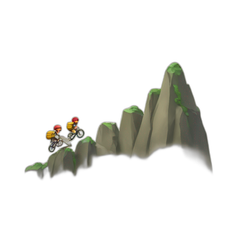 going up the mountain emoji