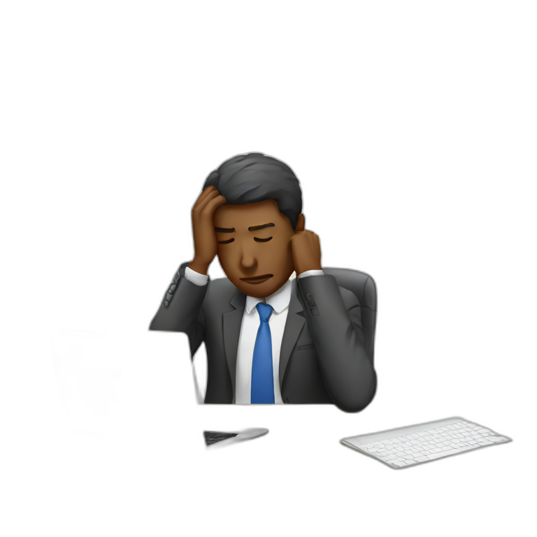 Exhausted entrepreneur emoji