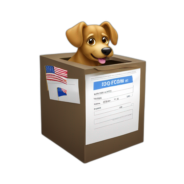 ballot for FOCom DOGSE in a voting ballot box emoji