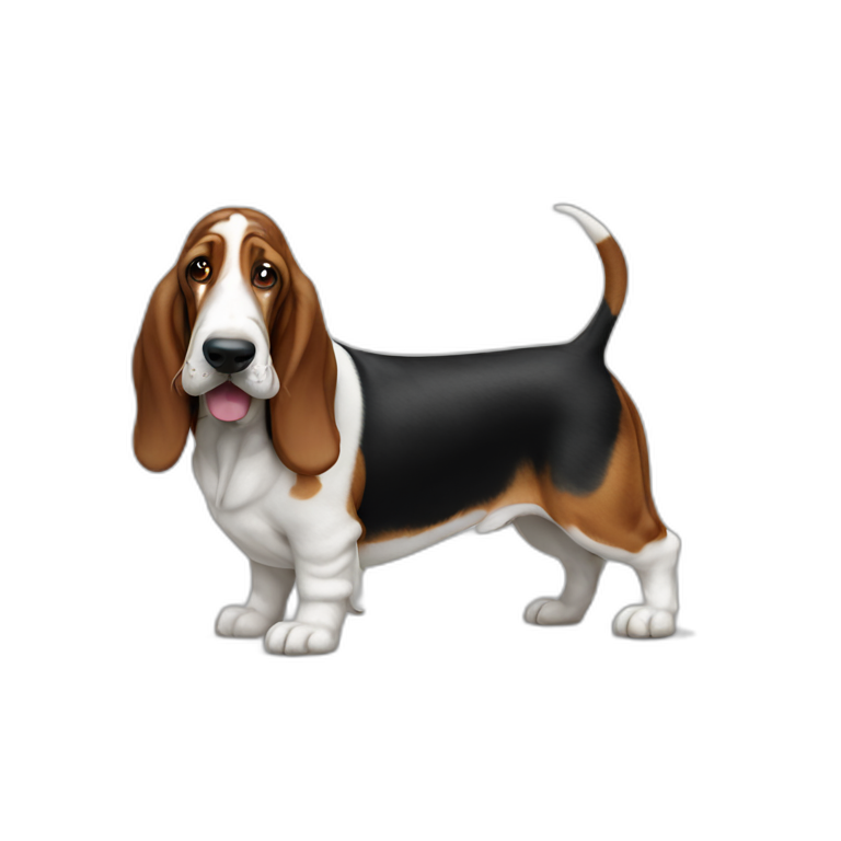 Dog basset hound full-height emoji