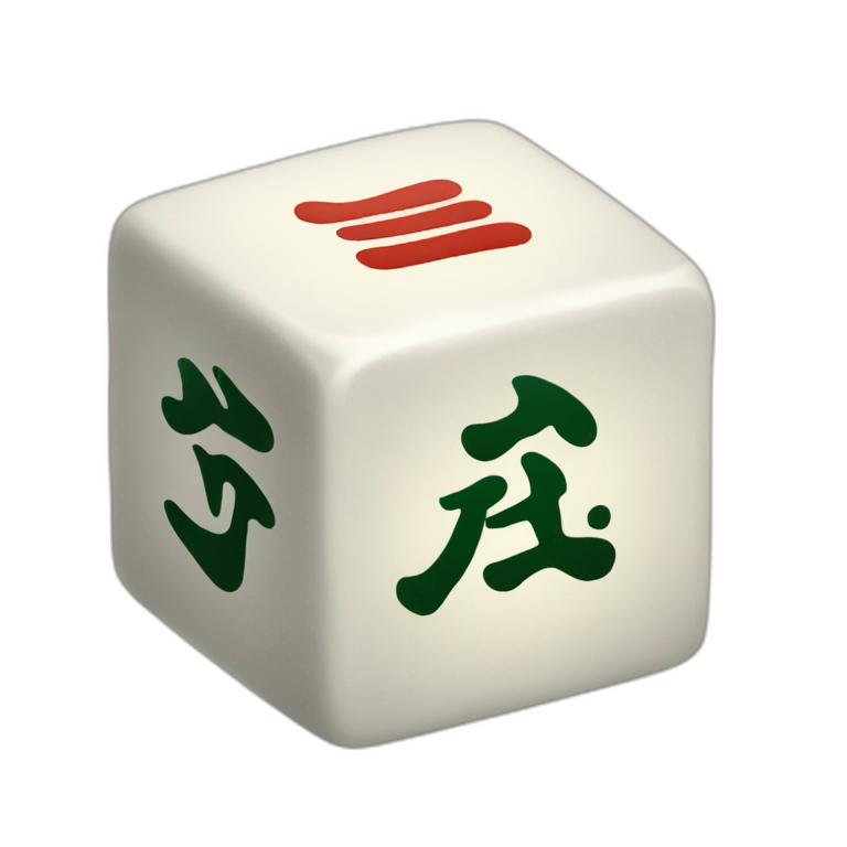 a mahjong with "福" written on it emoji