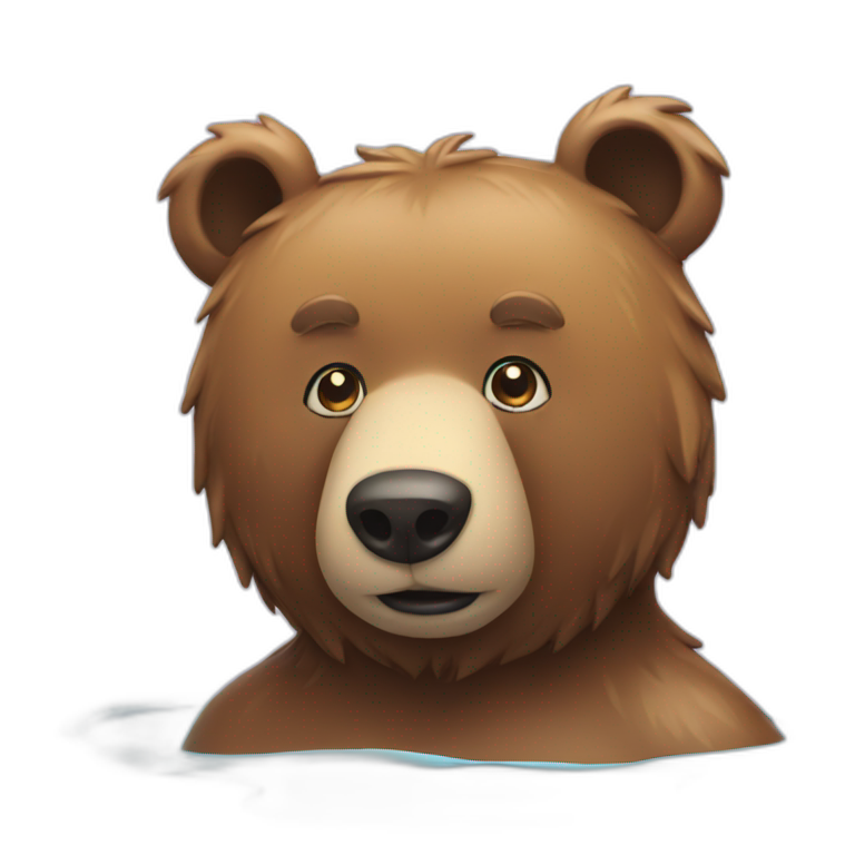 Bear in a pool emoji