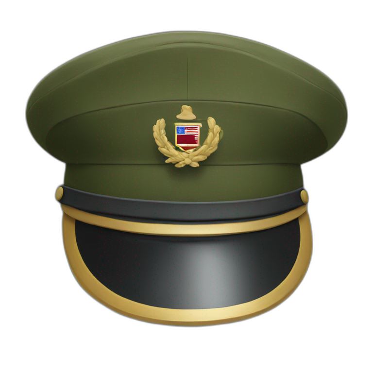 Military cap emoji
