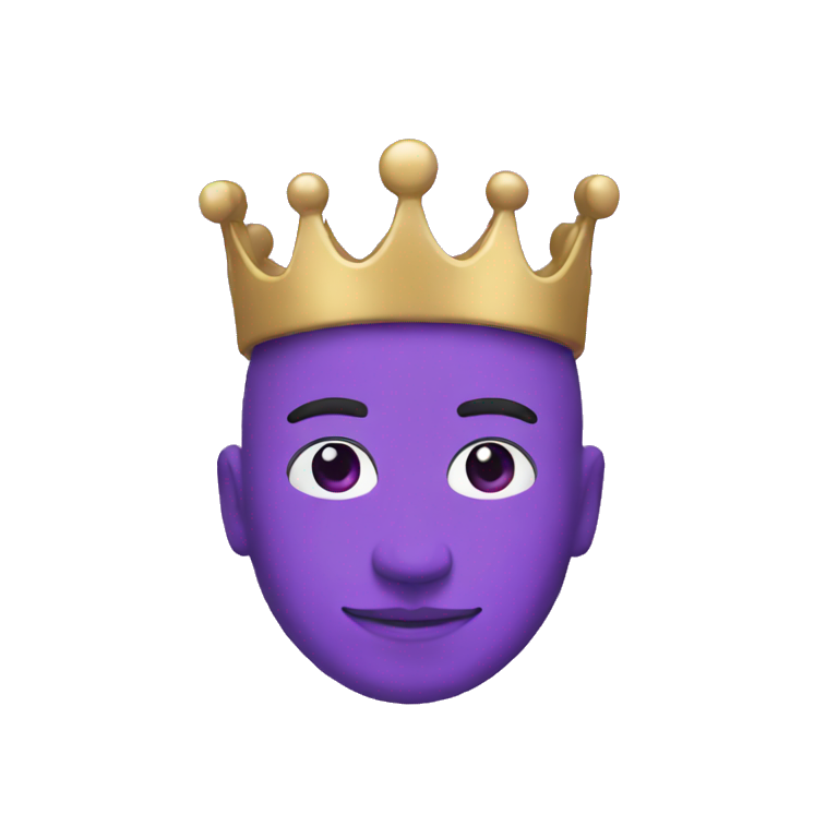 Bright Purple crown with FOUNDER on it emoji