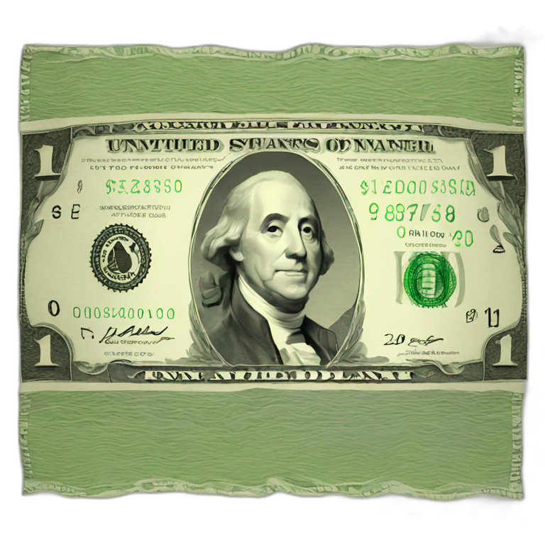 one dollar paper money emoji